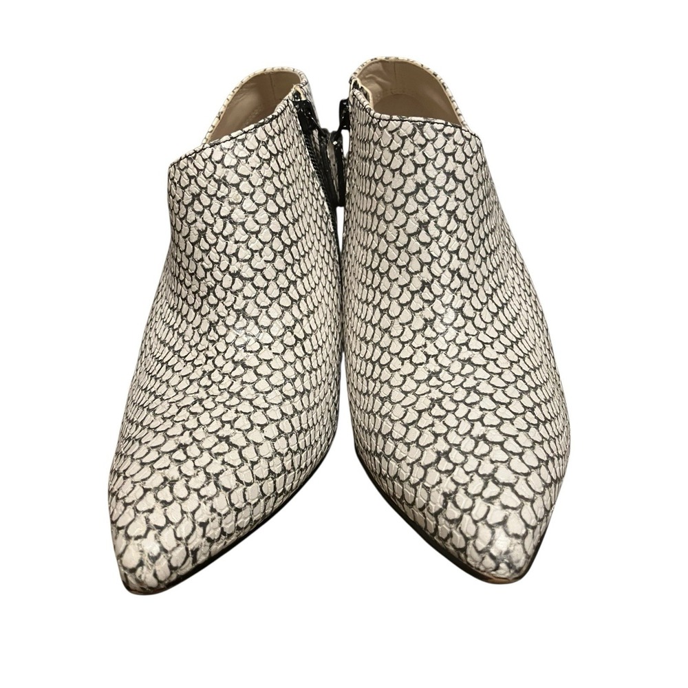 Cole Haan Vestry Edgy Ankle Leather Heel Booties Pointed Toe Snake Print Shoe 7B - Picture 3 of 13